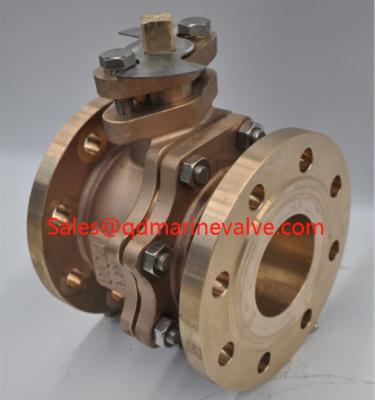 China DIN standard Bronze Material Ball valve, flange type.BC6 material for sale