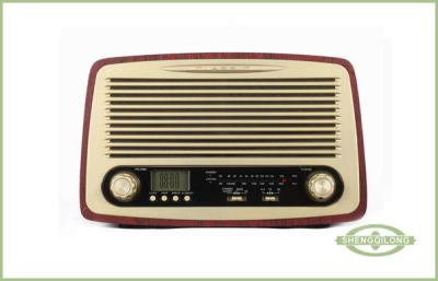 China Dual Alarm Wooden Retro Radio for sale