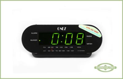 China Analogue AM / FM Tabletop Clock Radio With Single Alarm and Sleep Timer for sale