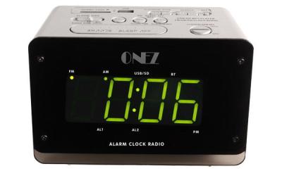 China Bluetooth Digital Clock Radio With Dual-alarm and Snooze , USB Port / SD Card Slot for sale