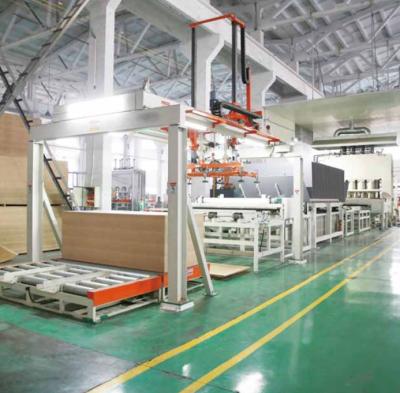 China German wood based melamine panel production tecnology with best price melamine veneer wood based panel machinery / melamine press laminating machine for sale