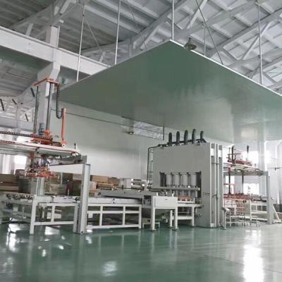 China MDF board production MDF board press lamination line / automatic hot press line for MDF for sale