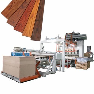 China MDF hdf wood flooring production line MDF wood HDF laminate flooring veneer laminate flooring production line hot press machine for sale