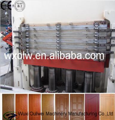 China Doors making doors to press machine moulds/hot press molds/MDF HDF melamine veneer primer door skin molds for sale