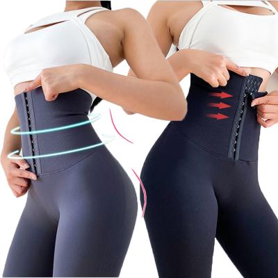 China 2021 New Breathable Body Workout Leggings Shaping Butt Lifter Women Tuck Waist Gym Legging Sport Belly Shape Yoga Gaiters for sale