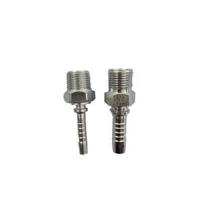 China Carbon steel/45#steel/stainless 10411 male thread hose fitting series carbon steel metric lightweight hydraulic hose fittings for sale