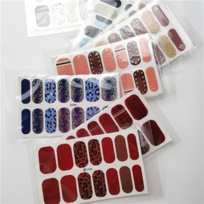 China Wholesale Custom Non-Toxic Nail Polish Pattern Plastic Popular Special Nail Stickers Wraps For Women for sale