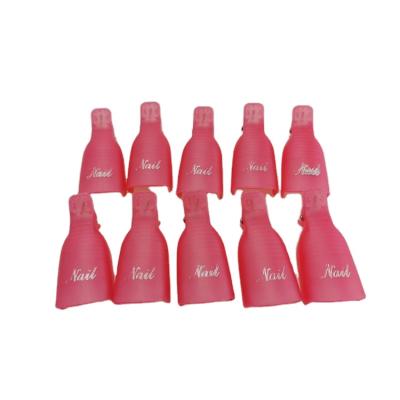 China PP Plastic Nail Set Nail Polish Remover Cup Manicure Nail Soak Off UV Gel Remover Wrap Gel Polish Clip for sale