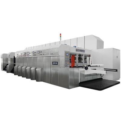 China Factory Model GSYM Full Servo Drive 7 Color High Accuracy Flexo Printing Varnishing Drying Die Cutting Machine for sale