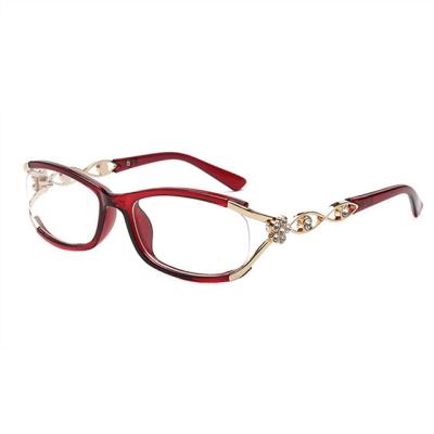 China For Myopia Vintage Reading Glasses Clear Glasses Frames Anti Blue Frame Diamond Spring Hinge Optical Spectacles Women Computer Eyewear for sale