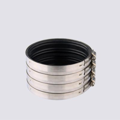 China Quick Flexible Rubber Carbon Steel No Hub Pipe Coupling for sale