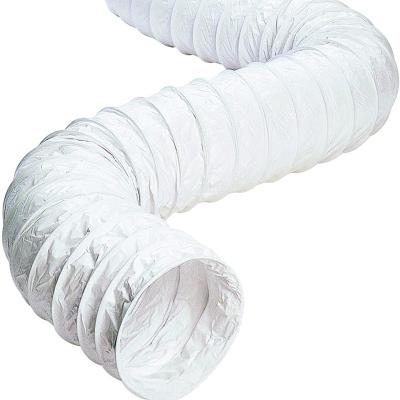 China Farmhouse White Flexible Pvc Vinyl Vent Duct Hose for Dryer for sale