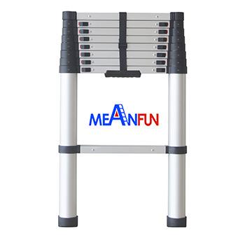 China Aluminum 6 Steps Telescopic Ladders TUV Standard 2.6m Height Telescopic Ladder With Safe End for sale