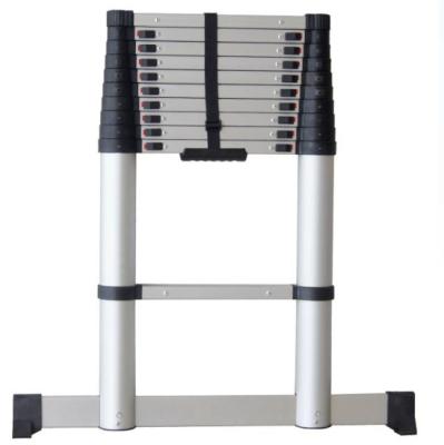 China Ladders TUV 3.2m Height Telescopic Safe Narrow Aluminum 10 Steps Telescopic Ladder With Balance Bar for sale