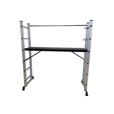 China Universal Folding Ladders Aluminum Folding Ladder with NEW Work Platform Scaffolding Aluminum Folding Ladders with Wheels Ladder Steel for sale