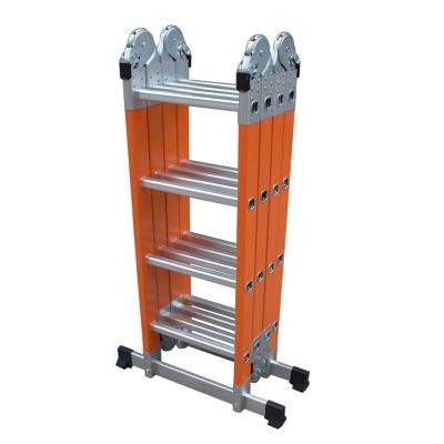 China Folding Ladders Multifunctional Fiberglass Ladder 4 x 4 4.8 m Large Common Folding Straight Step Ladder FRP Universal Straight Ladder for sale