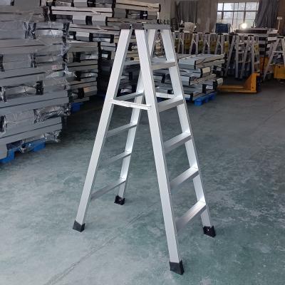 China 2022 Newest Folding Ladders Foldable Double Sided One Type Aluminum Step Ladder 2x7 Steps for sale