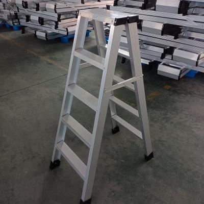 China 2022 Newest Folding Ladders Foldable Double Sided One Type Aluminum Step Ladder 2x6 Steps for sale