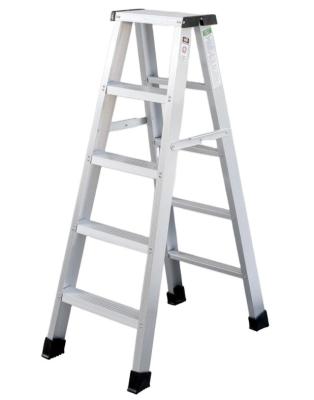 China Folding Ladders 2020 Foldable Double Sided One Type Aluminum Step Ladder 2x5 Steps for sale