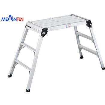 China The new 2020 folding ladders aluminum work platform for car wash ladder 2x3 step 80cm height for sale