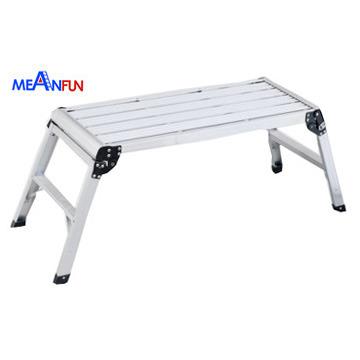 China 2020 Movable Aluminum Hotel Car Wash Product &work Folding Platform Ladder With Hinge for sale