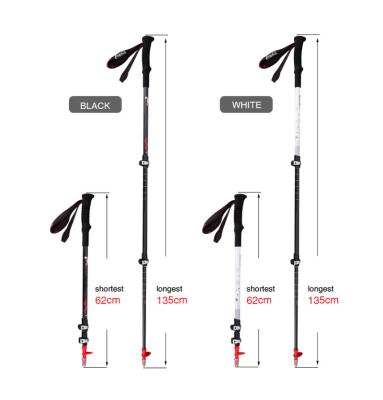 China Modern Shockproof Anti-Slip Alpenstock Trekking Pole Foldable Walking Cane Pole for sale