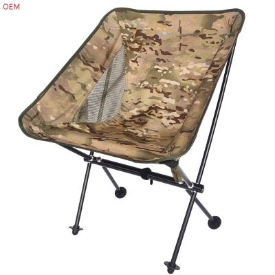 China Camouflage Chair Modern Custom Outdoor Picnic Beach Chair Fishing Aluminum Alloy Folding Camp Chair for sale