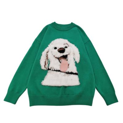 China Custom Anti-wrinkle Crewneck Soft Fluffy Soft Pastel Knitted Hoodie Animal Cute Sweater for sale