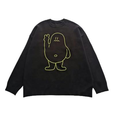 China Custom Embroidery Vintage Pullovers Plain Anti-Wrinkle Hoodie Heavy Black Hoodie Sweater for sale