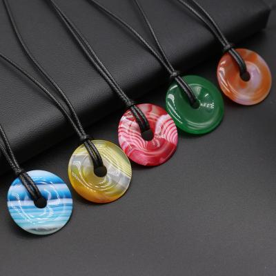 China FASHIONABLE Manufacturers Head Hot-selling Natural Agate Crystal Beads Pendants Loose Necklace for sale