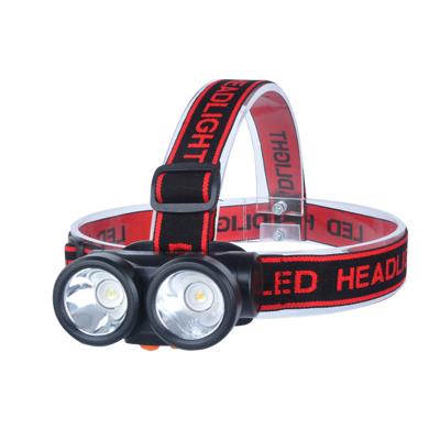 China Camping Led Outdoor Waterproof Convenient Miner Working Double Light Source Rechargeable Headlamp Lamp for sale