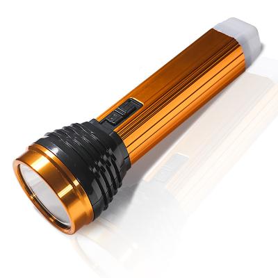 China Camping High Power LED Rechargeable Flashlight With Tail Lamp for sale