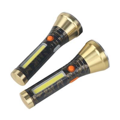 China LED Camping Flashlight With Rechargeable COB Side Lamp Outdoor Hand Lamp for sale