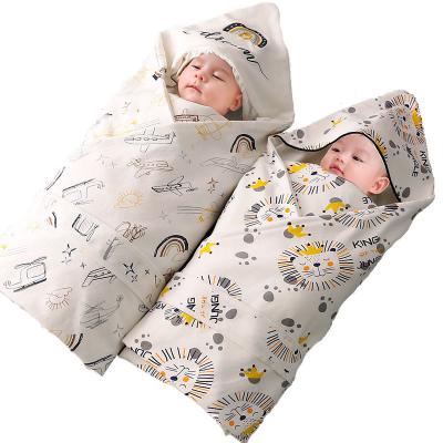 China Breathable Anti-spook Wrapped Cotton Sleeping Bag Safety Blanket Newborn Baby Comforter for sale