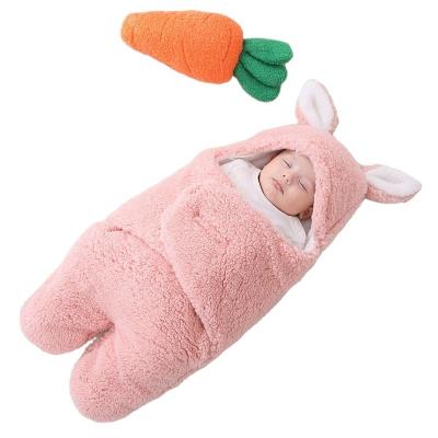 China Nondisposable Cotton Plush Newborn Baby Blanket Super Weighted Warm And Hoodie Baby Blanket for sale