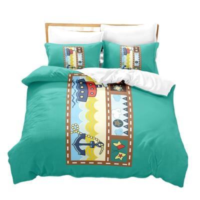 China Hot Sale Anti-Static Modern Bed Sheet Sets Wholesale Duvet Cover 3d Printed Bedding Set for sale