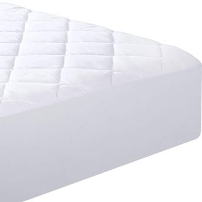 China Anti-Pull Brushed Microfiber Bed Protector Hotel Mattress Pads With Comfortable Filling for sale