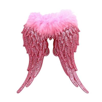 China Plastic Christamas Tree Decoration Angel Wings For Christmas Tree Decoration. for sale