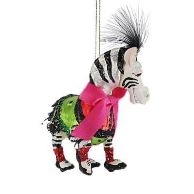 China Factory direct sale Christmas hanging ornament glass horse animal Christmas ornament for party decor for sale