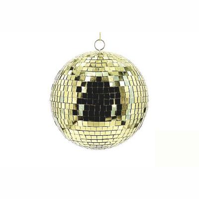 China Indoor Christamas Home Decoration Mirror Ball Gold Disco Ball Ornament/Christamas Tree Decoration 200mm Indoor Christmas Ornament for sale