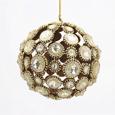 China Christamas Tree Decoration New Product Gold Christmas Tree Ball Ornament METAL BALL ORNAMENT for sale