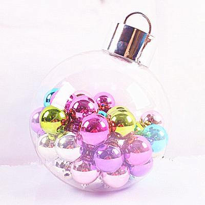 China CLEAR plastic DECORATION BALL WITH HOLDING COLORFUL DECORATIVE BALLS for sale