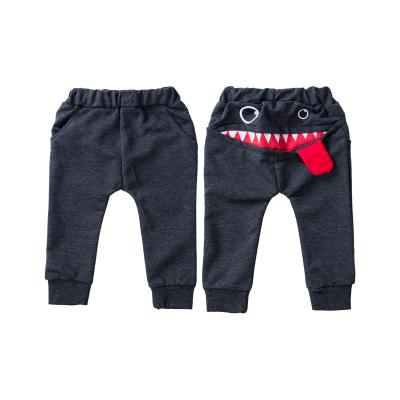 China Color Fade Proof Casual Baby Children pants cute toddler boys mouth monster pants costumes big cartoon clothes boys pants&trousers for sale