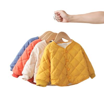 China Reversible Quilted Cotton Baby Super Soft Coat and Vest Sheared Autumn Winter Kids Jackets Single Button Child's Coat for sale