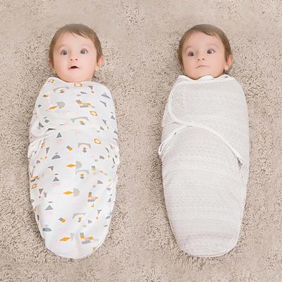 China Antibacterial Newborn Baby Sleeping Bag Envelope Cocoon Wraps 100% Cotton Soft For 0-6 Months Sleep Blanket for sale