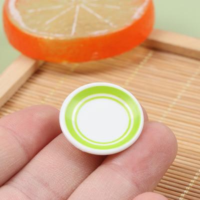 China Toy Durable Mini Food Dishes Cartoon Dollhouse Kitchen Accessories Miniature Trays Plates For Doll House Decor Child Model Toy for sale