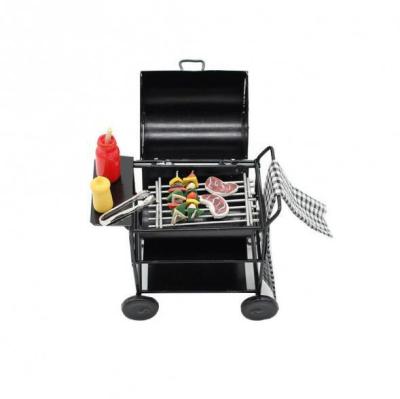 China Cartoon Toy 1:12 Scale BBQ Grill Dollhouse Miniature Ornaments BBQ Tool Mini Furniture for sale