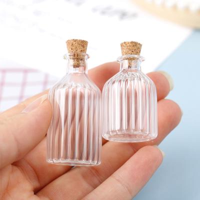 China 1:12 Cartoon Toy Dollhouse Miniature Tiny Mini Glass Bottle Cork Cover Jar Vials Model Accessories Doll House Decoration Kids Play Toy for sale