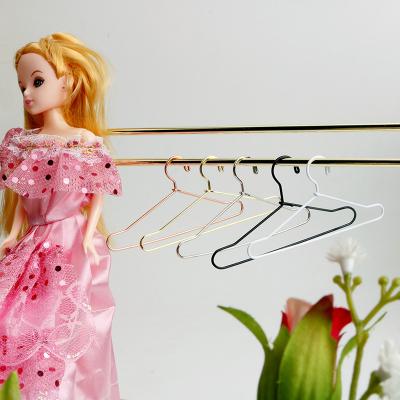 China Cartoon Toy Dollhouse Accessories Doll Hanger Miniature Dollhouse Dress Metal Hanger Miniature Model for sale