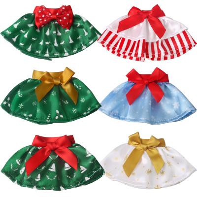 China Cartoon Toy Santa Couture Clothing for Elf Doll Plush Dancing Skirt Set for sale